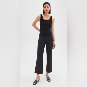 NWT Theory Cropped Kickpant Bistretch in cotton blend black size 10